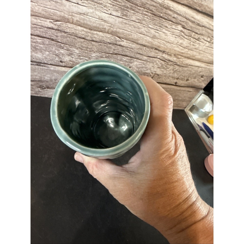 Vintage Blue/Green Tiki Mug 6.5" Tall Made In China DW113, Cocktail Barware - Picture 6 of 6